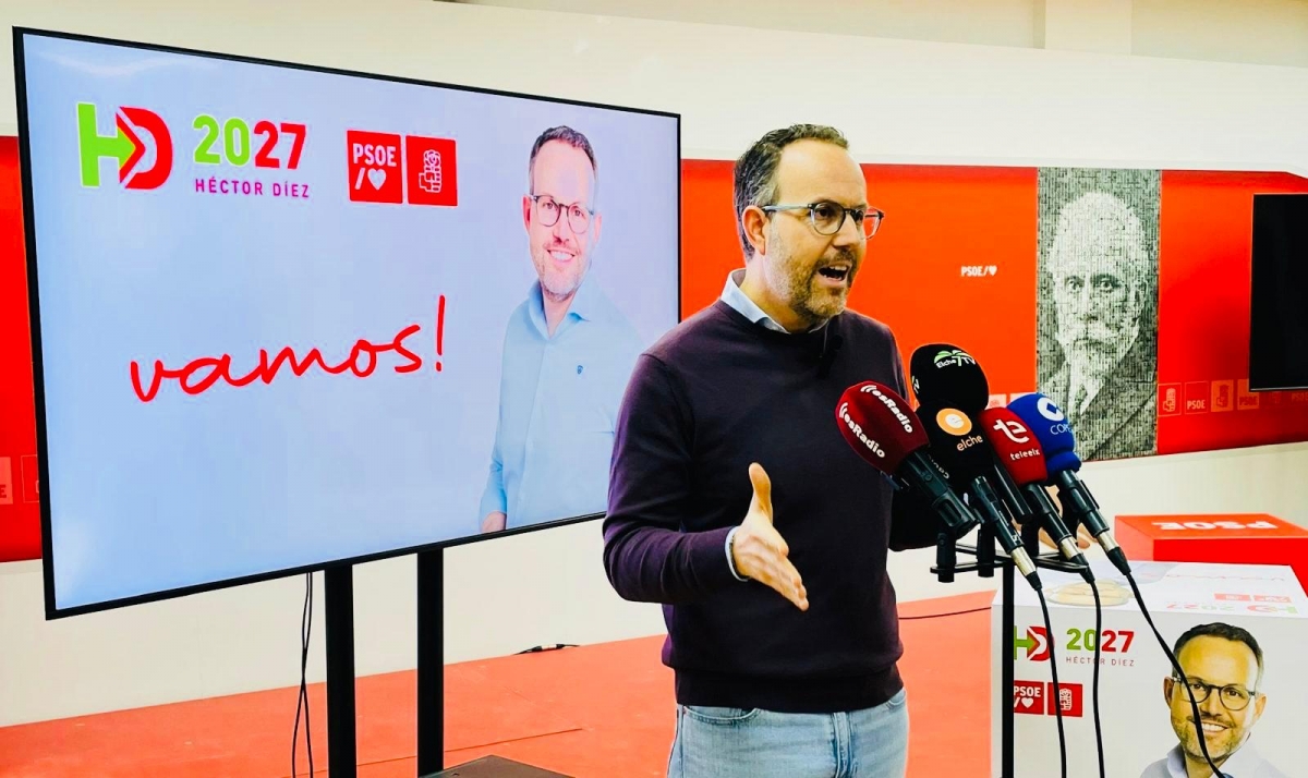 Díez presenta su hoja de ruta como alcaldable del PSOE en Elche: servicios públicos y visitas a barrios