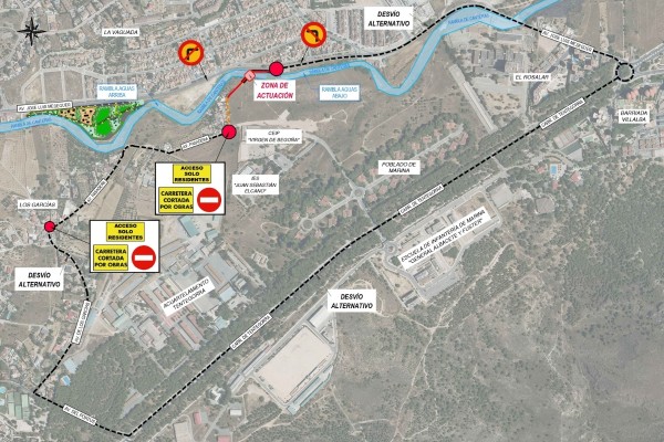Corte de tráfico en la Avenida Pasadera de Canteras a partir del 10 de febrero por obras en la rambla