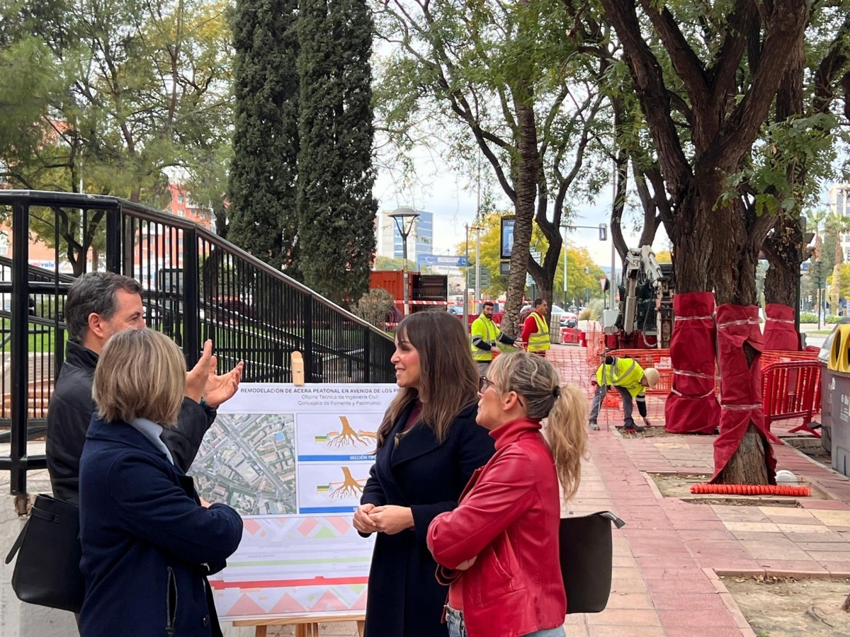 Murcia mejora la accesibilidad en la Avenida de los Pinos con la renovación de la acera