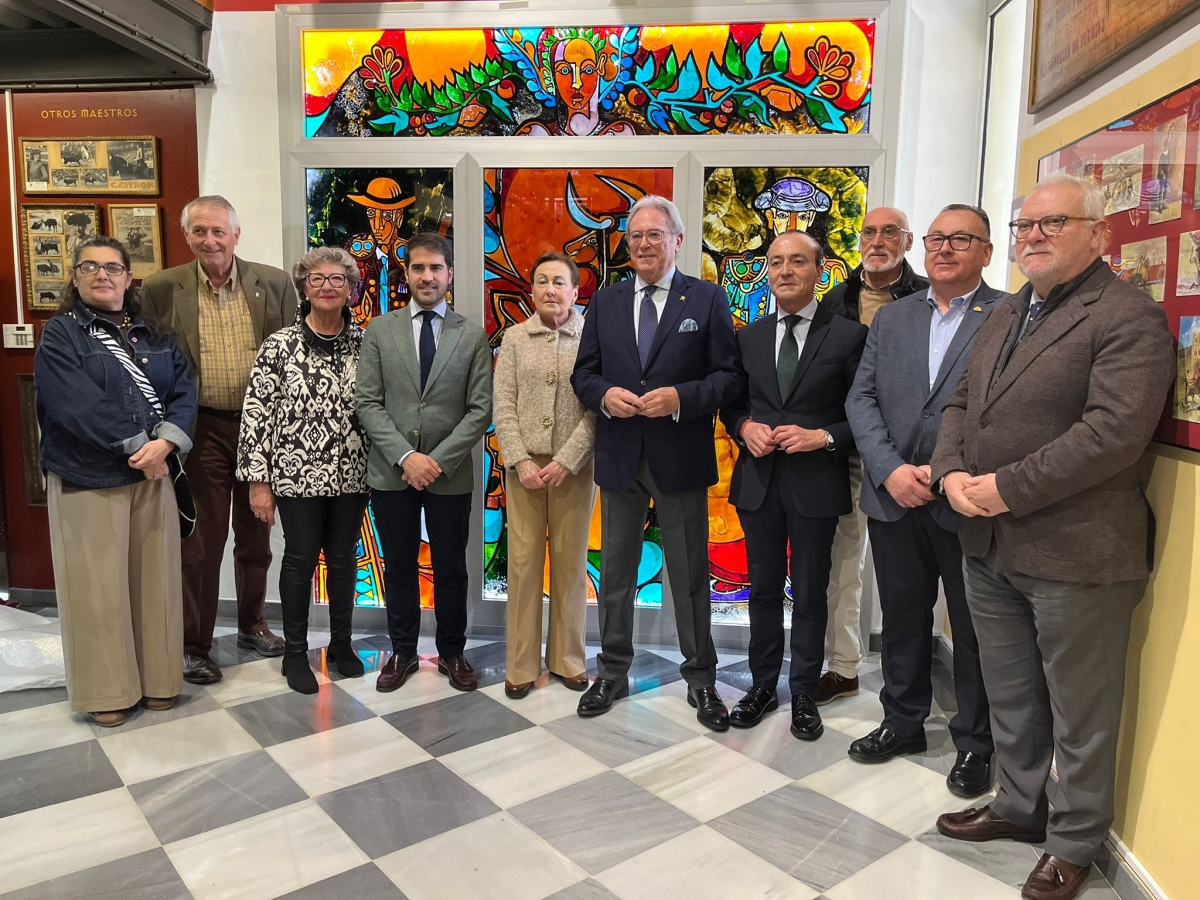 Presentación de la vidriera de Párraga en el Museo Taurino