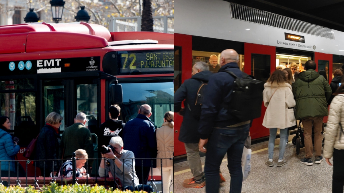 ¿Cómo se mueven en Valencia? El autobús gana peso frente al metro con más de 120 millones de usuarios