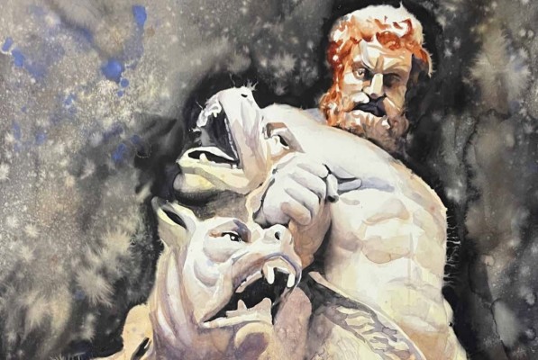 El artista Juan Gallego explora la relación entre mito, historia y patrimonio urbano: expone 'Memorias de la piedra' en Ceutí