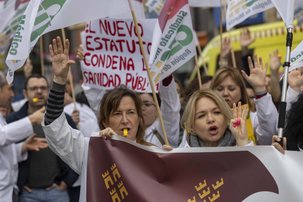 Los médicos murcianos se ponen en huelga por quinta vez contra el Estatuto Marco de Sanidad