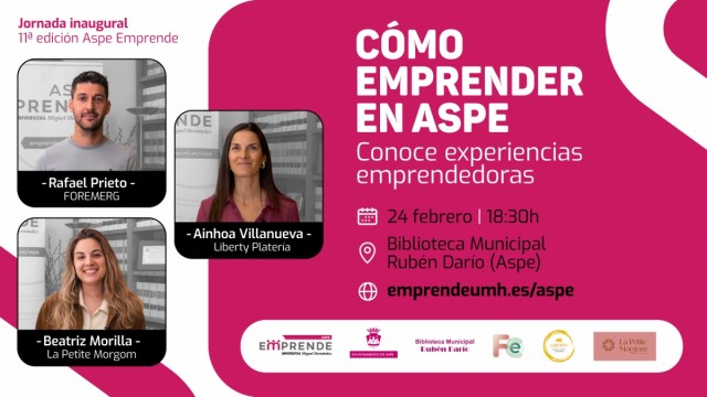 Aspe Emprende comienza con la experiencia de las iniciativas Foremerg, Liberty Platería y La Petite Morgom