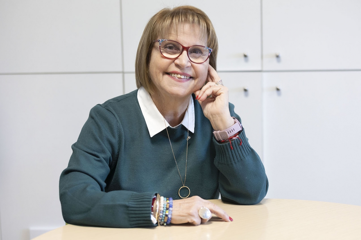 Conxa García, alcaldesa de Picassent, durante una entrevista con Valencia Plaza. 