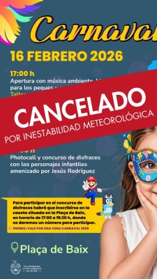 La alerta amarilla por viento deja finalmente sin celebración de Carnaval a Elche