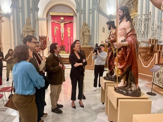 Tres esculturas históricas vuelven restauradas al Conjunto Monumental de San Juan de Dios en Murcia