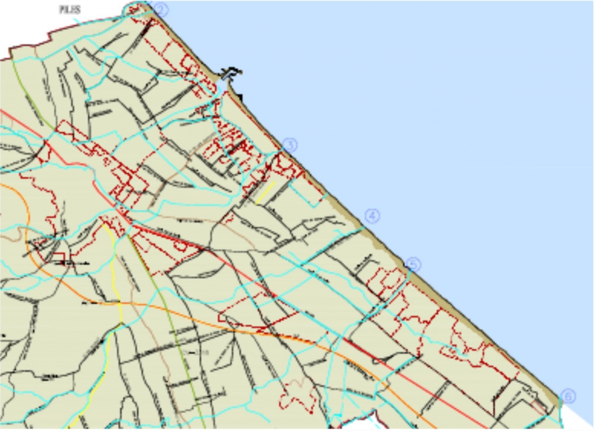 Croquis de ubicación de las salidas naturales. - Foto: AYUNTAMIENTO DE OLIVA Croquis de ubicación de las salidas naturales.