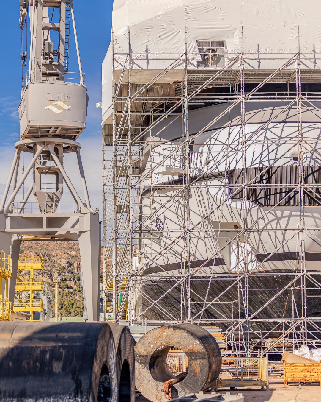 Navantia Yachts pone a punto en Cartagena el superyate ‘Nurja’