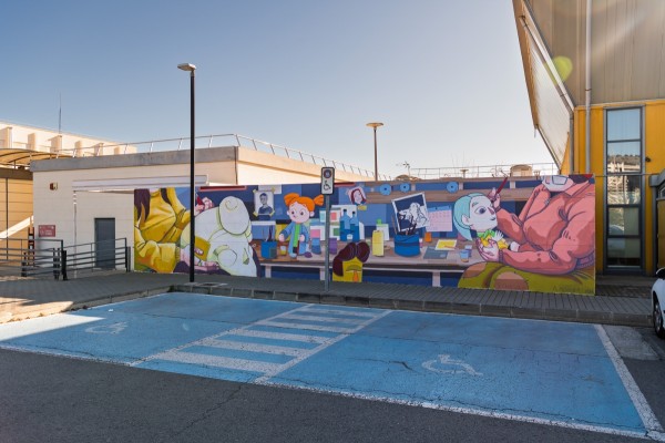 La UPV dedica un mural al gremio de artistas falleros en su proyecto “La Ciència a les Falles”