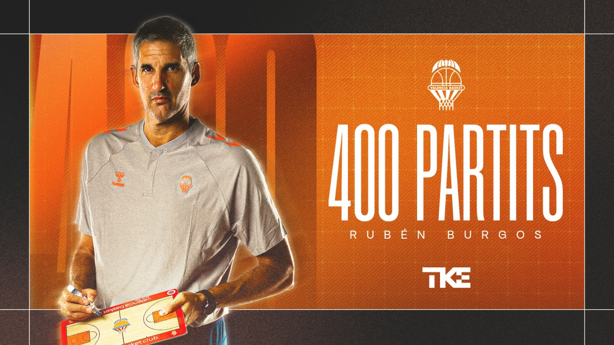 Rubén Burgos, primer entrenador del Valencia Basket en llegar a 400 partidos