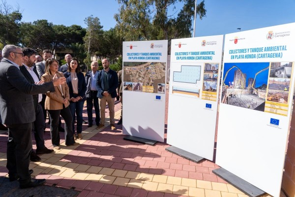 Playa Honda refuerza la protección del Mar Menor con un depósito de 8.200 metros cúbicos