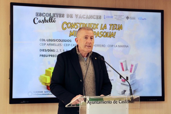 Castelló abre un total de 228 plazas en cuatro colegios para la 'escoleta' de las vacaciones de Pascua