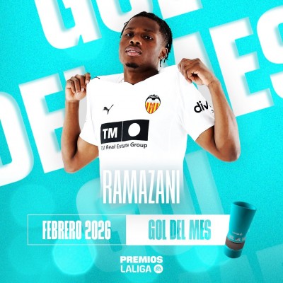 El gol de Ramazani en el derbi, designado como el mejor del mes de febrero