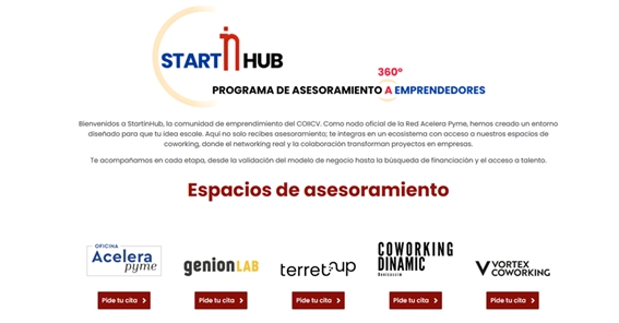 Portal de StartinHub desde en cual se puede solicitar el asesoramiento gratuito - Portal de StartinHub desde en cual se puede solicitar el asesoramiento gratuito