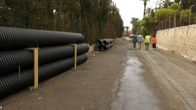 Las obras de pluviales en la carretera Elche - Santa Pola reducen la concentración de agua 