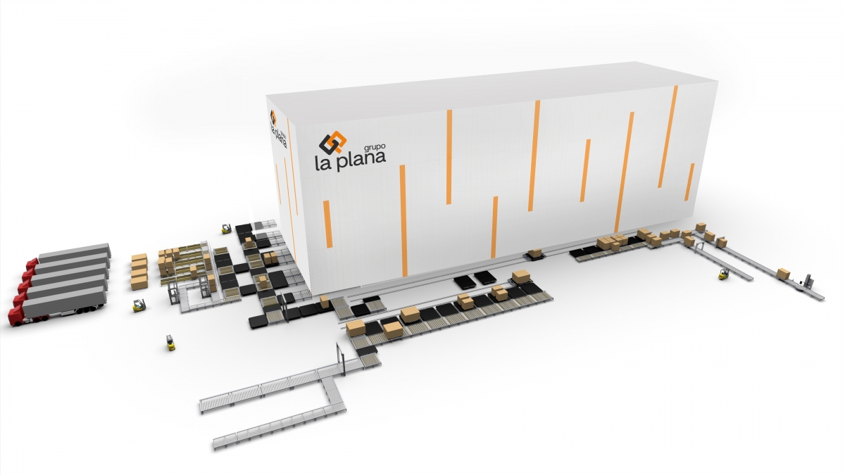 Imagen virtual del nuevo almacén.