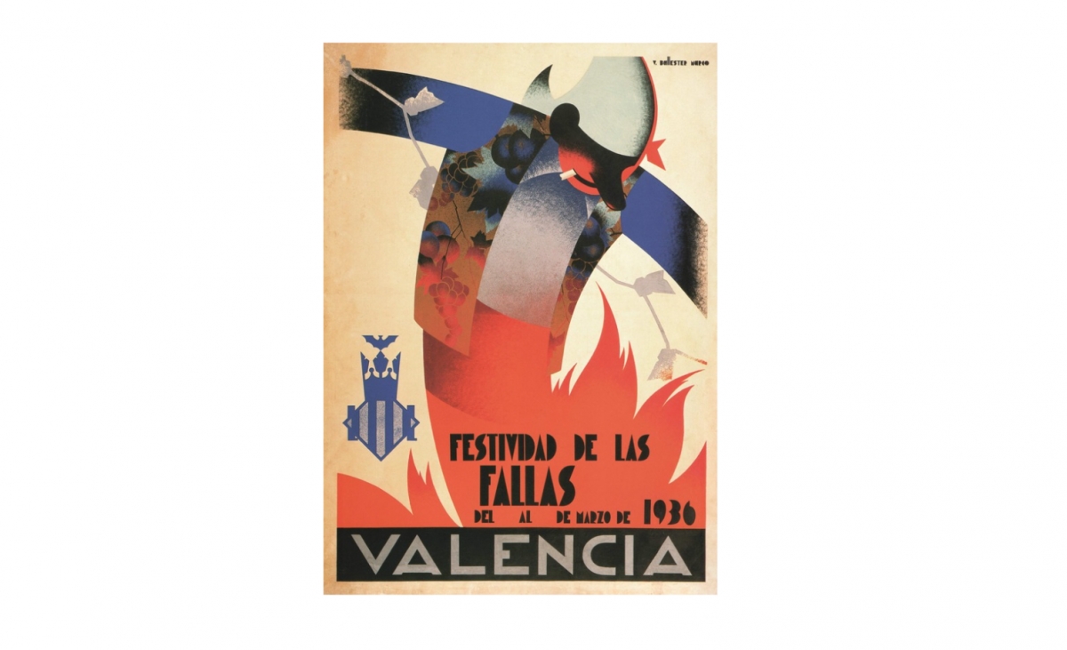 El cartel oficial de Fallas de 1936 de Vicente Ballester