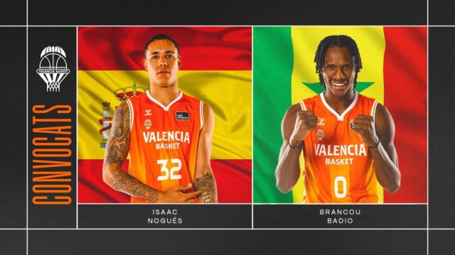Isaac Nogués y Brancou Badio, representación taronja en la ventana FIBA clasificatoria para el Mundial