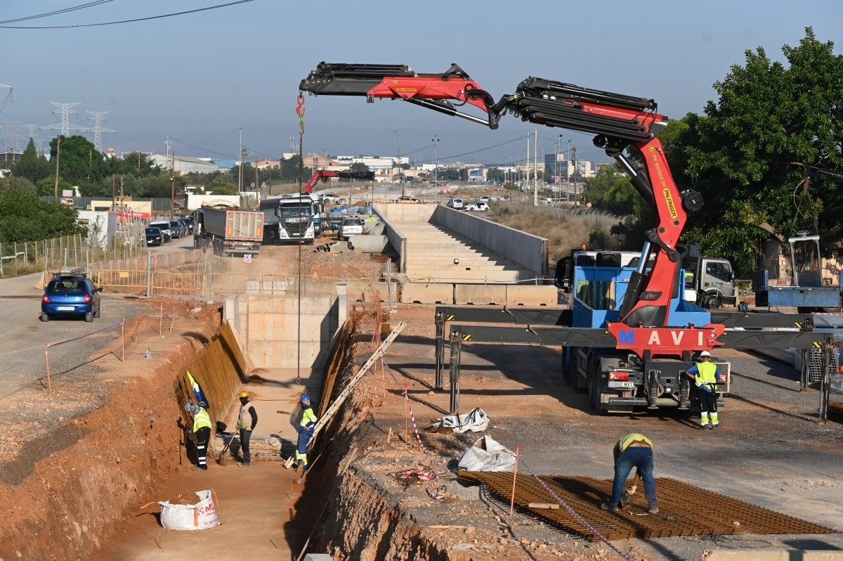 Obra del acceso al puerto de Castelló.