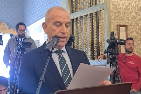 El presidente del COMA en un momento de su intervención en el Pleno Municipal - El presidente del COMA en un momento de su intervención en el Pleno Municipal