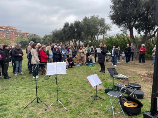 Voluntarios rinden homenaje a las víctimas de la Dana con la plantación de un olivo en Russafa