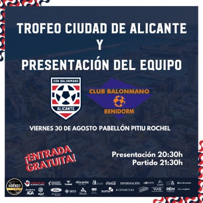 El Eón Horneo Alicante se presentará a su afición jugando contra el Servigroup Benidorm
