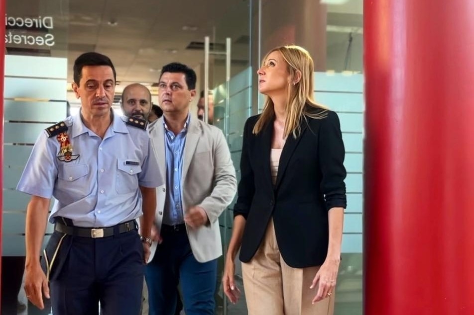 Imagen de archivo de la visita a las futuras instalaciones del Hub de San Javier.