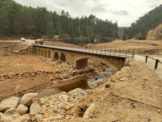La Generalitat multiplica por cinco la longitud del nuevo puente de Charco Negro en Sinarcas por posibles riadas