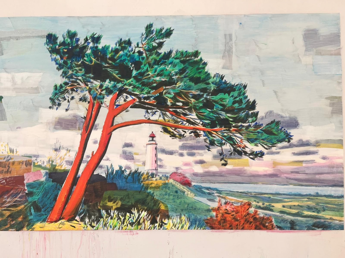 Los árboles del artista Manuel Pérez proyectan su sombra sobre la galería Bisel de Cartagena y LaLuz Mediterranean de Murcia