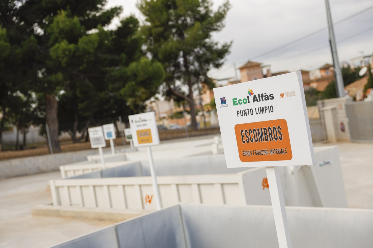 El punto limpio de l’Alfàs incrementa casi un 70% la recogida de residuos desde su apertura