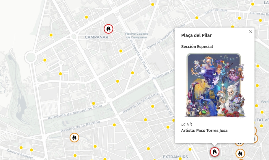Dónde están las fallas de València de 2026: mapa calle a calle con los más de 300 monumentos