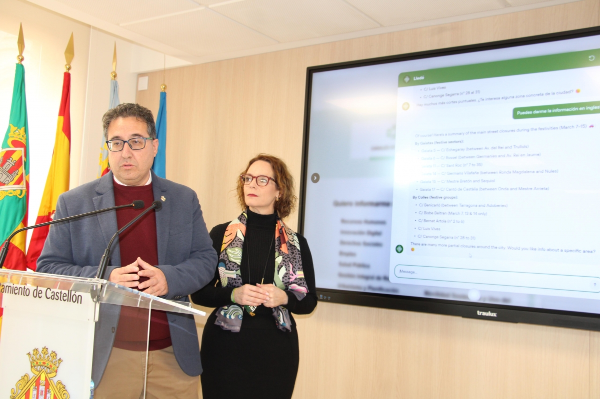 Castelló presenta 'Lledó', un asistente virtual con IA para informar sobre los actos de la Magdalena