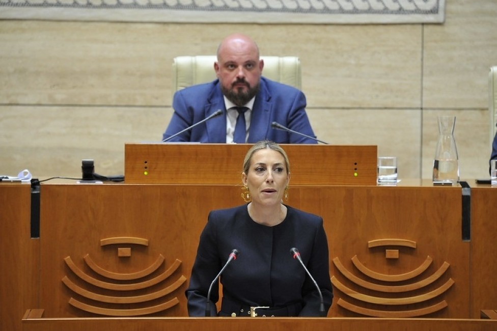 La candidata del PP a la Presidencia de la Junta, María Guardiola. - Foto: ASAMBLEA DE EXTREMADURA