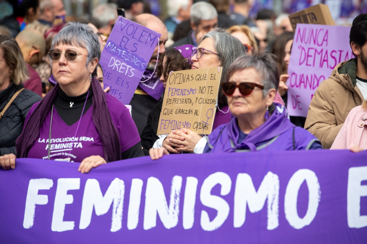 La manifestación del 8M en Alicante, en imágenes