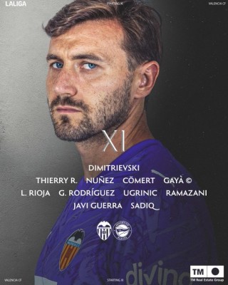 El once del Valencia CF para jugar contra el Alavés