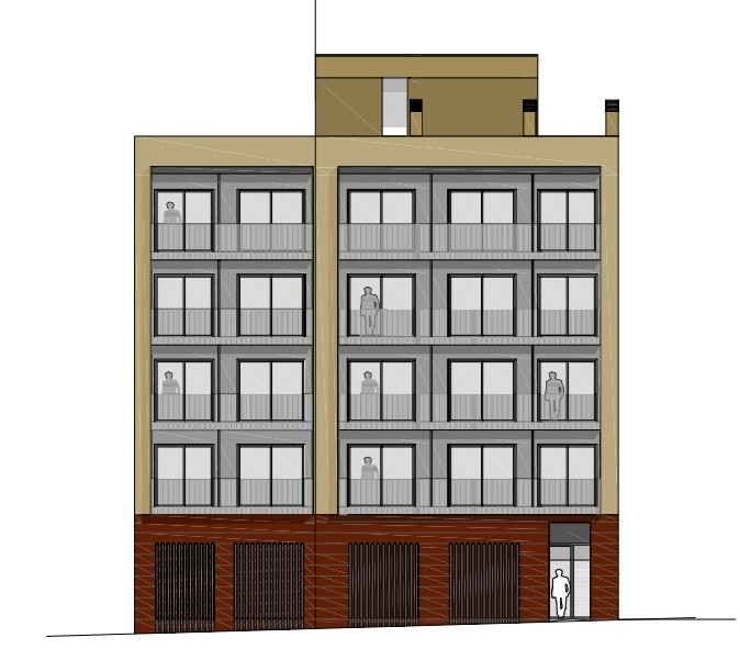 Imagen del nuevo bloque anexo, según el proyecto.