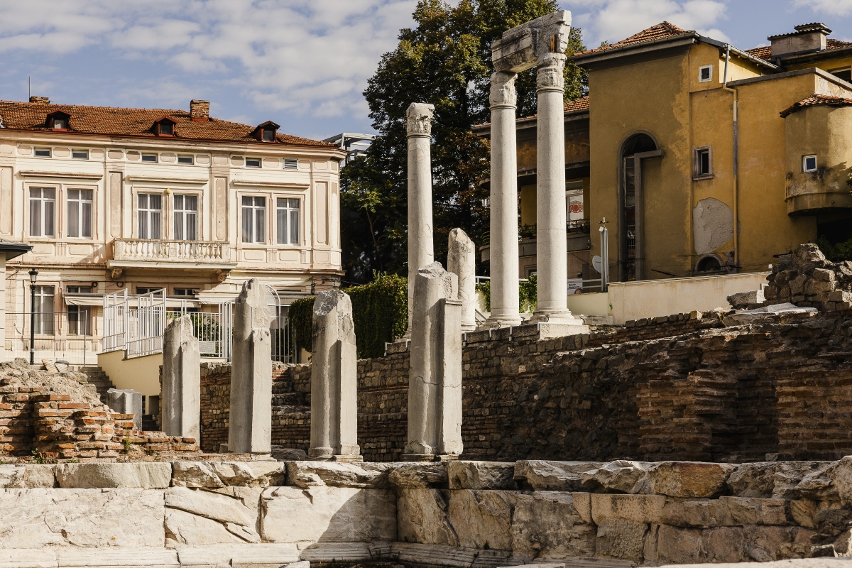Restos del odeón de Filipópolis en Plovdiv