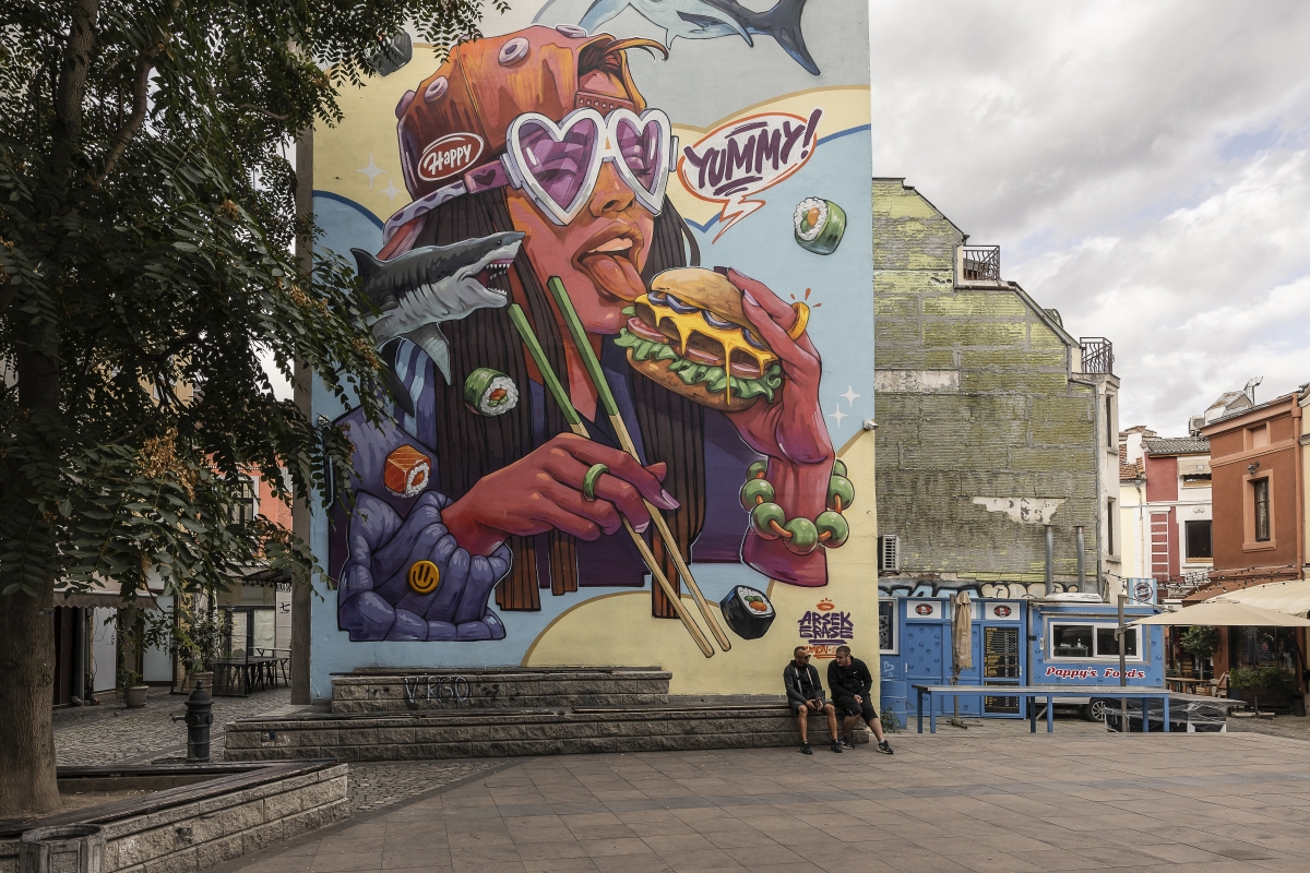 Grafitis en las calles del barrio de Kapana 