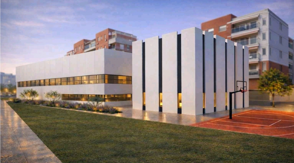 Recreación virtual de la Ciudad del Baloncesto promovida por la Fundación Lucentum en Alicante.