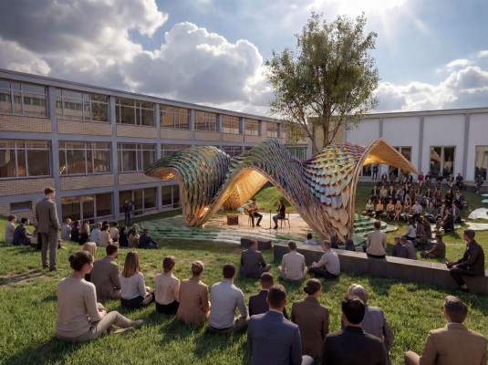 Una instalación arquitectónica de diseño valenciano reinterpreta el método Gaudí en Frankfurt 2026
