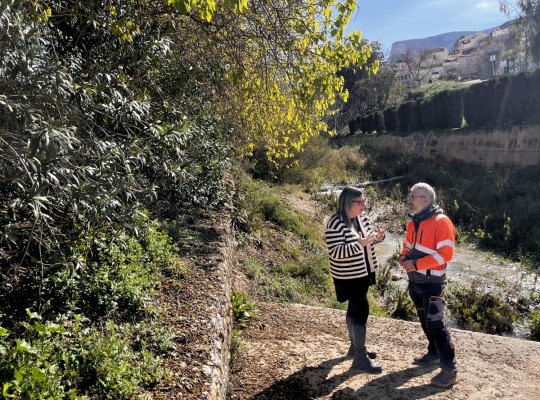 Petrer actúa en la Rambla de Puça para prevenir obstrucciones en los puentes del tramo urbano