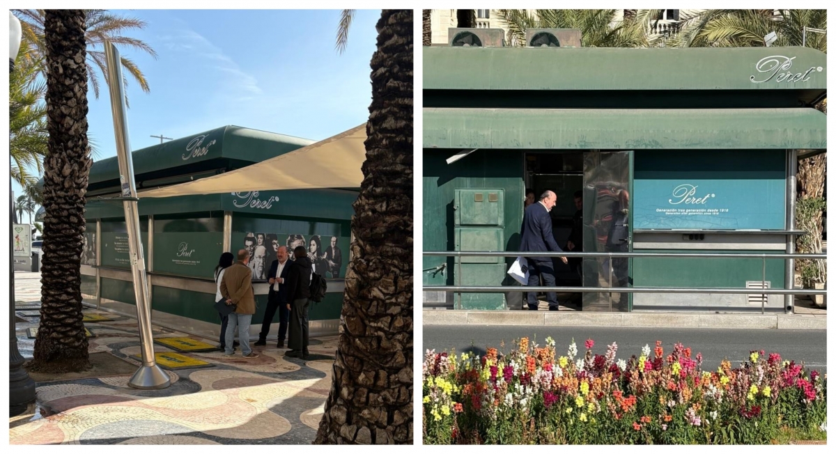 El empresario Luis Castillo, en el quiosco.