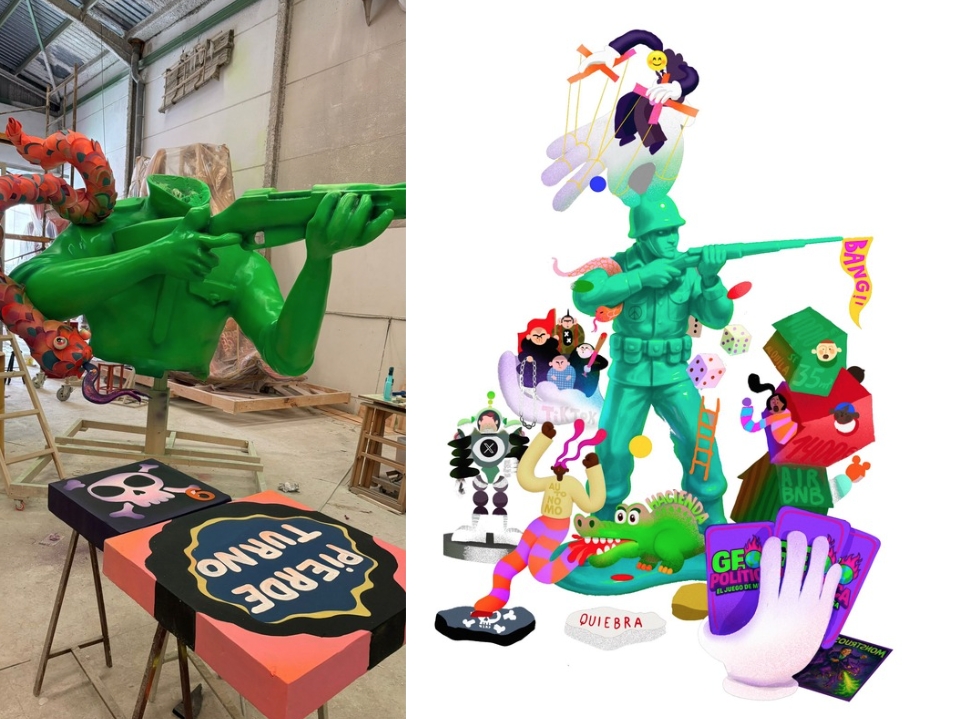 Falla Malilla Ingenerio Joaquin Benlloc. Estudio Quemadera