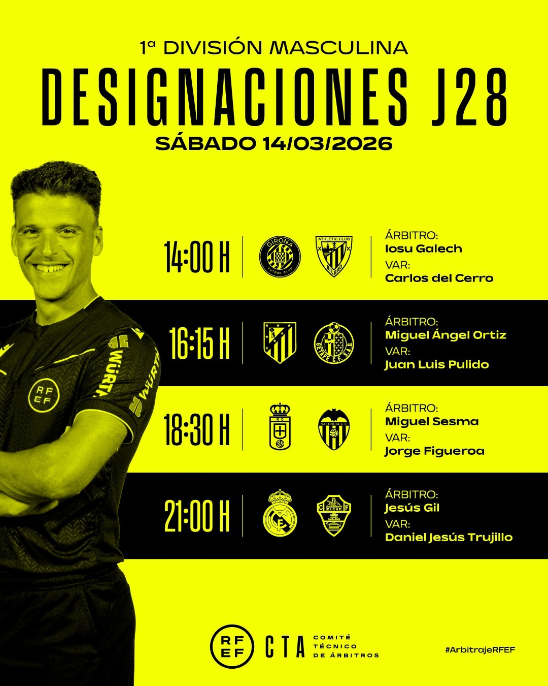 Miguel Sesma pitará al Valencia CF en Oviedo 