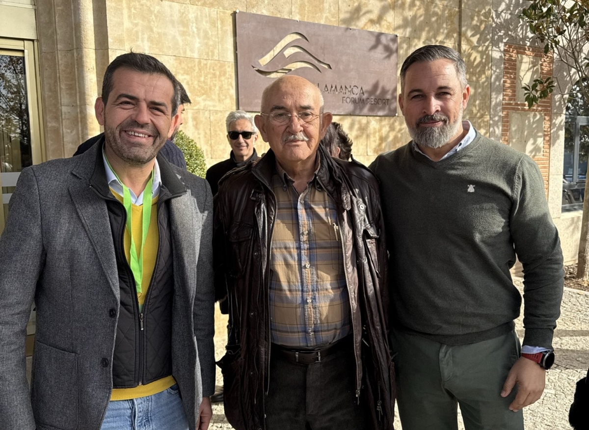 Rubén Martínez Alpañez, Alberto Garre y Santiago Abascal.