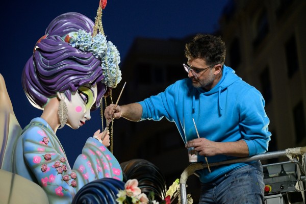 La 'plantà' de las Fallas 2026, en imágenes