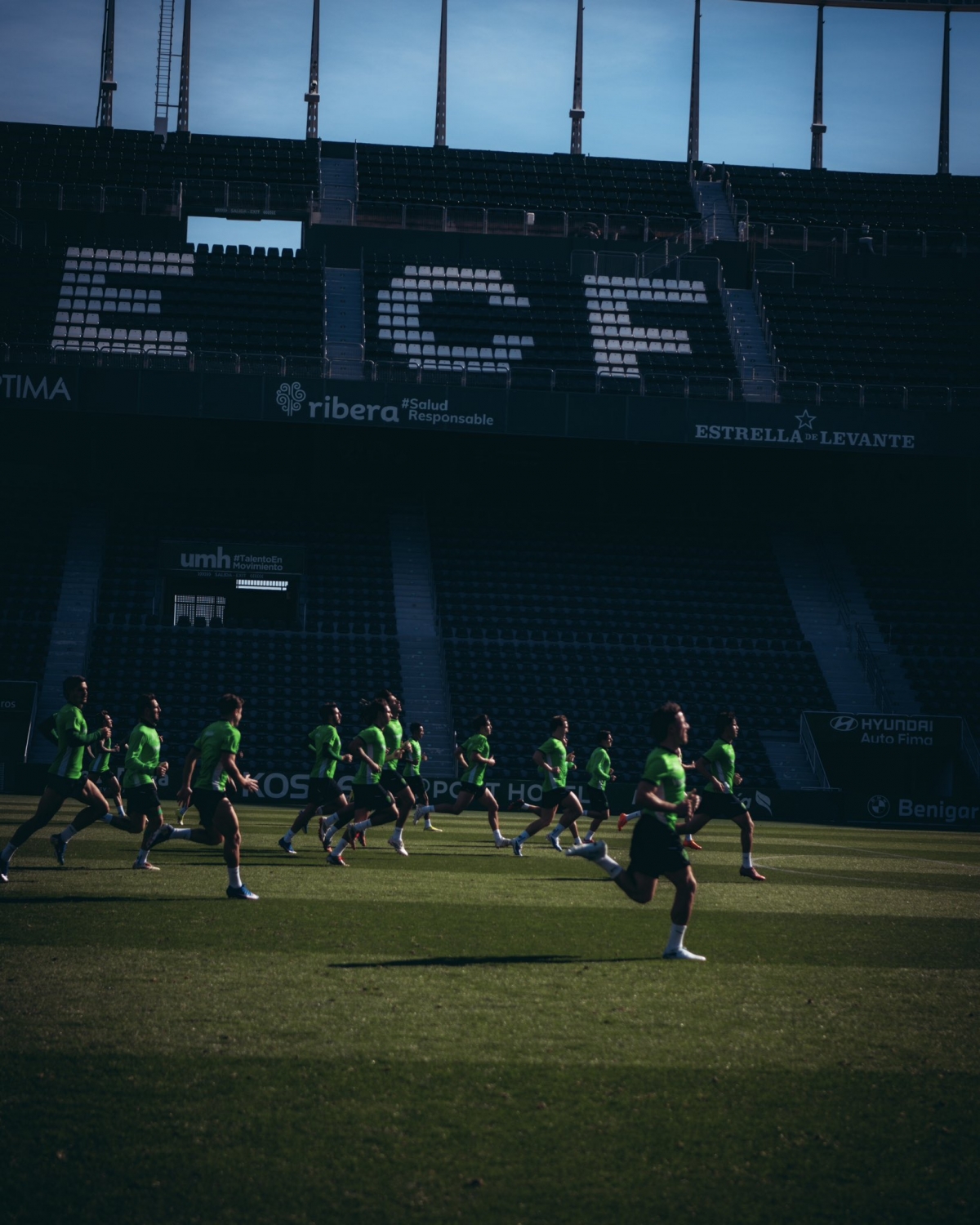El equipo entrenó ya este domingo