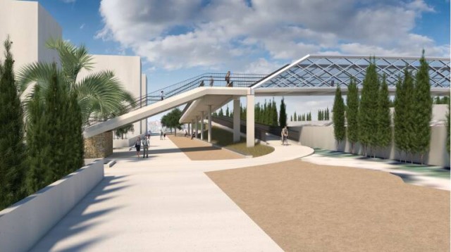 Tres empresas optan a levantar la pasarela peatonal sobre las vías del tren en Altabix por 3,2 millones