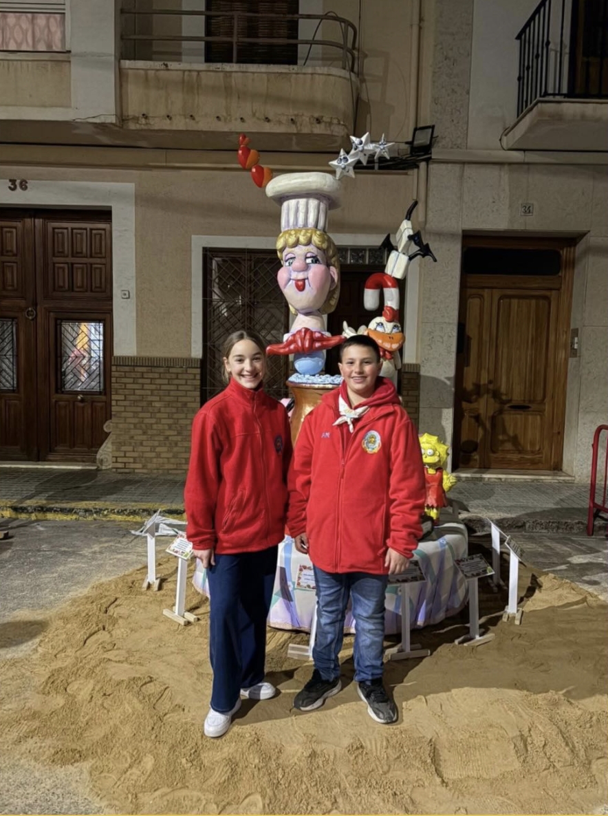 Jaime Oriola y Adriana Mercader, presidente infantil y Fallera Mayor Infantil de la Falla Trencall.